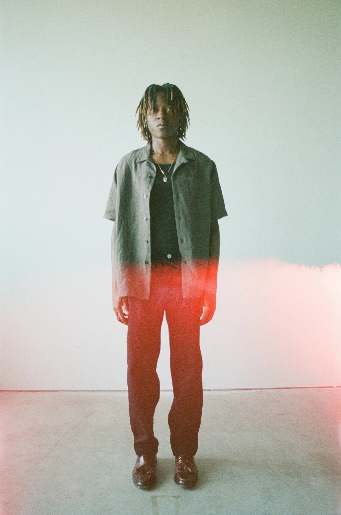 French Linen Camp Shirt - Chestnut