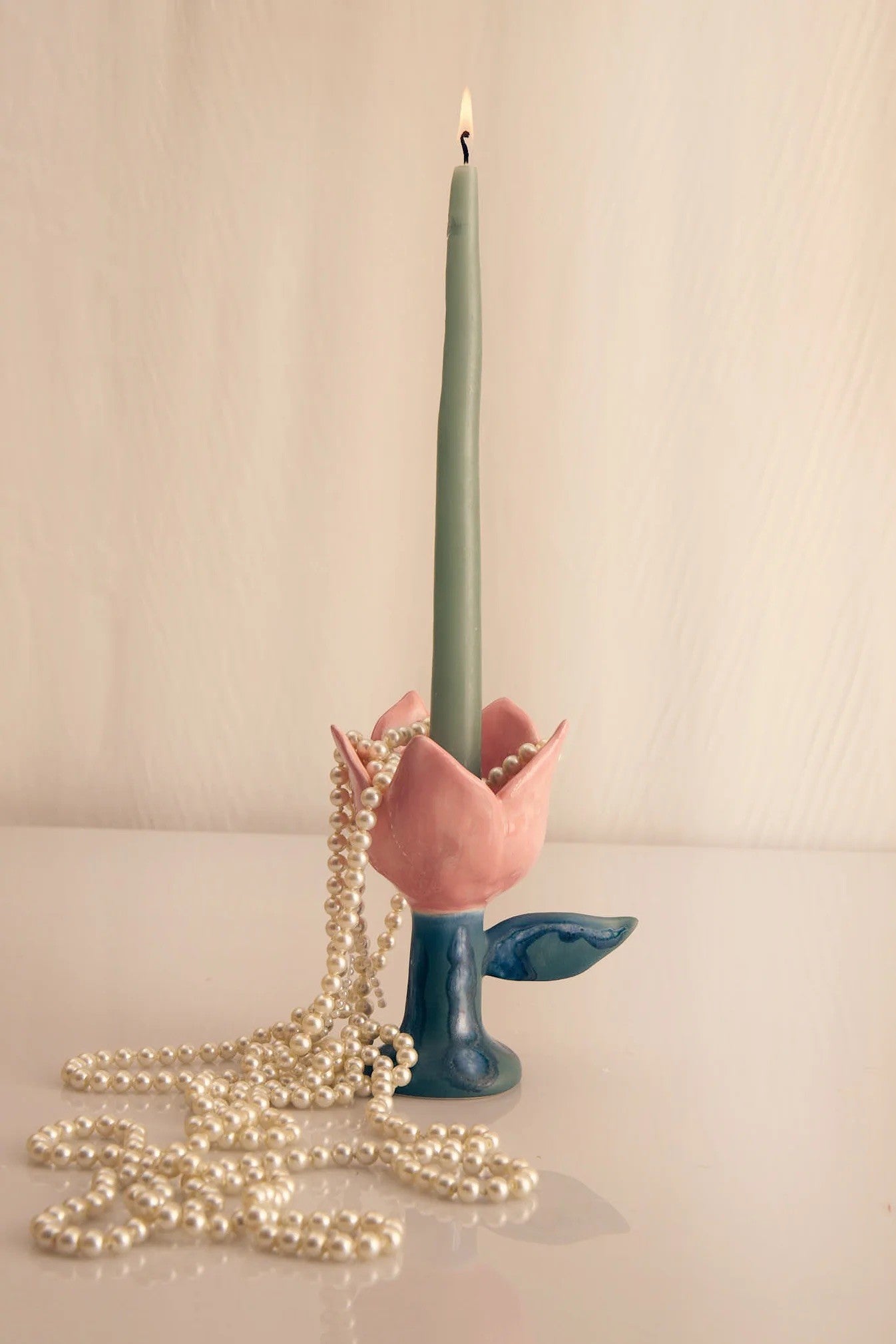 Catarina Pink Candleholder