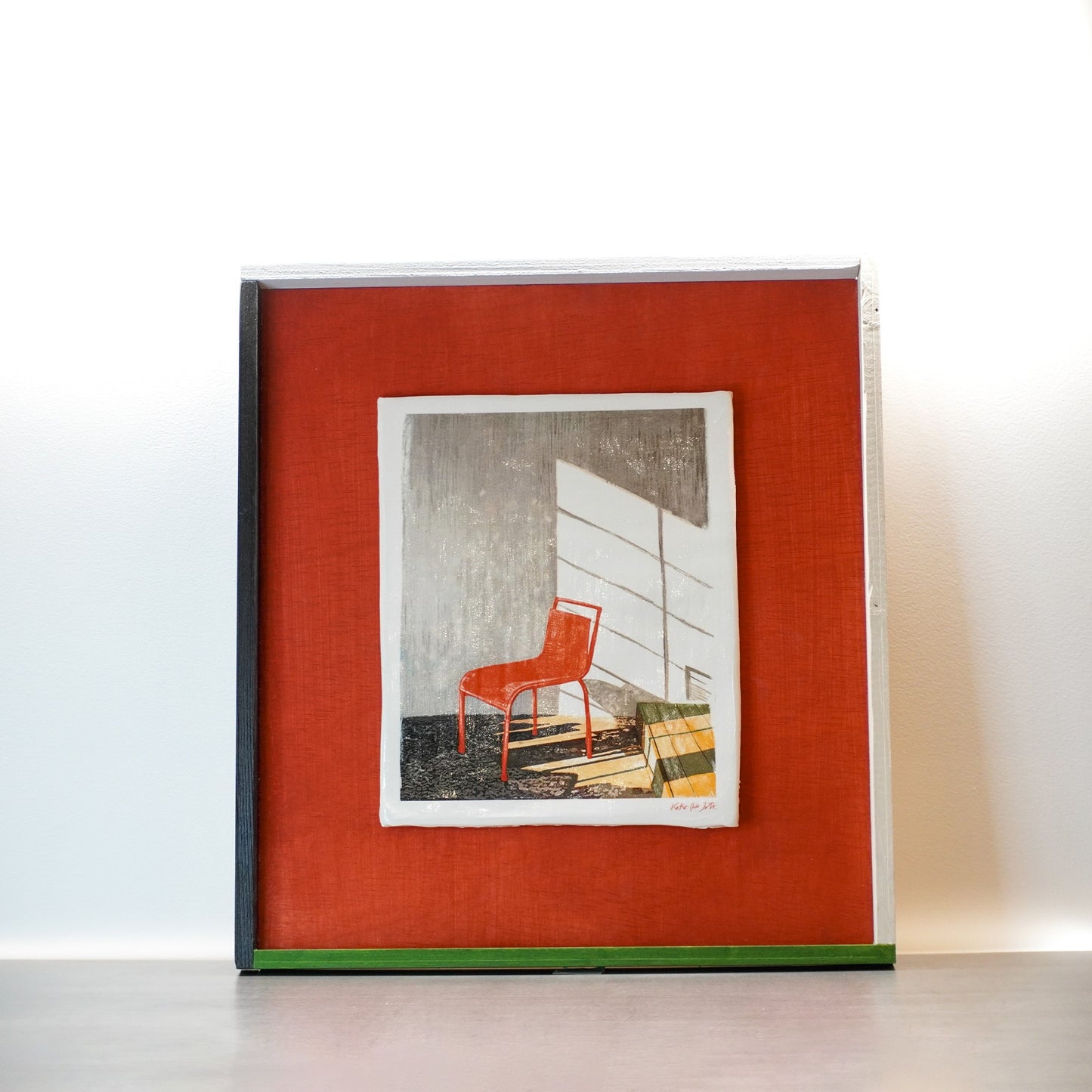 Minor Ceramic Painting - Red Series N°2