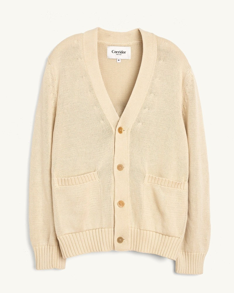 Acid Wash Cardigan - Natural