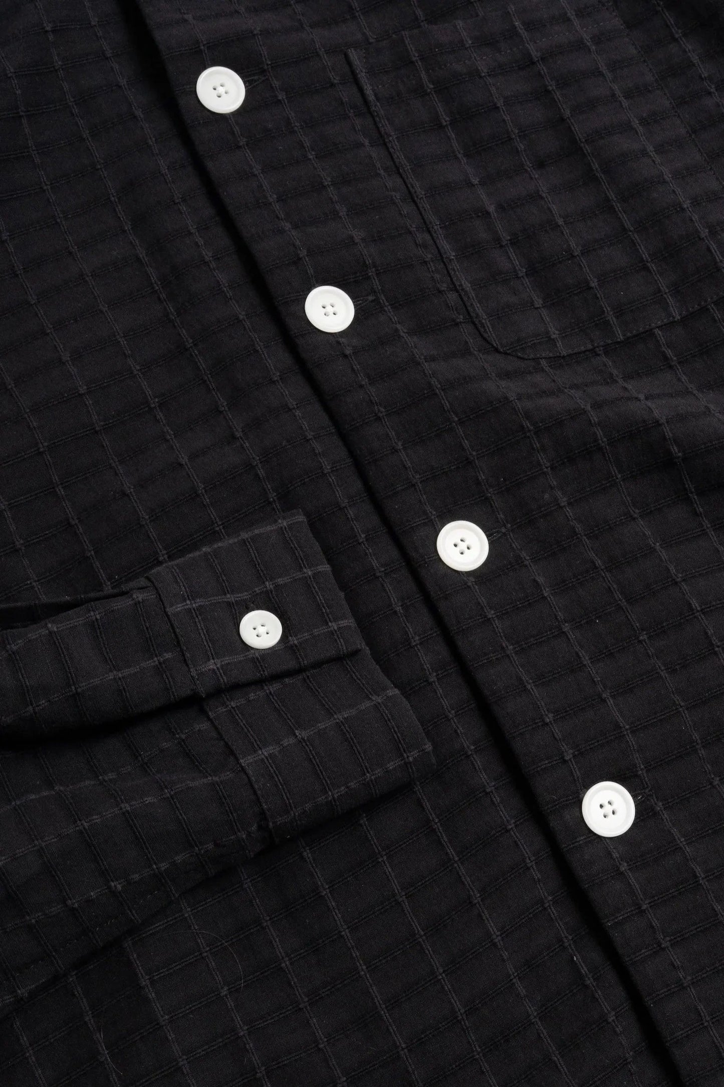Jacquard Overshirt - Black Windowpane