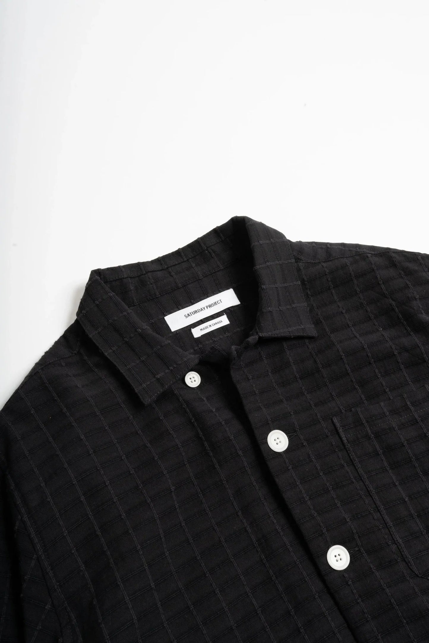 Jacquard Overshirt - Black Windowpane