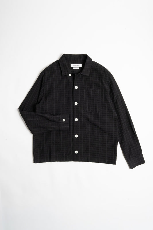 Jacquard Overshirt - Black Windowpane