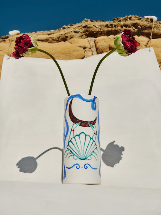 Ceramic Vase - Crab & Moon