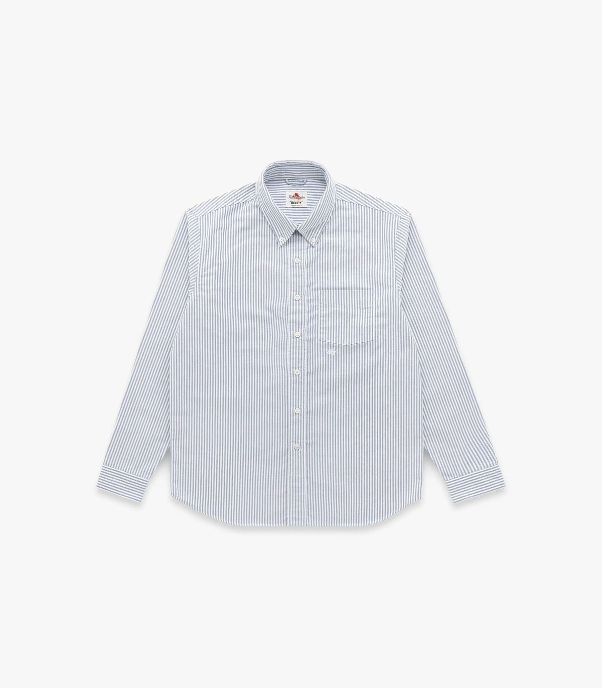 Beefy Cotton Oxford - Navy Stripe