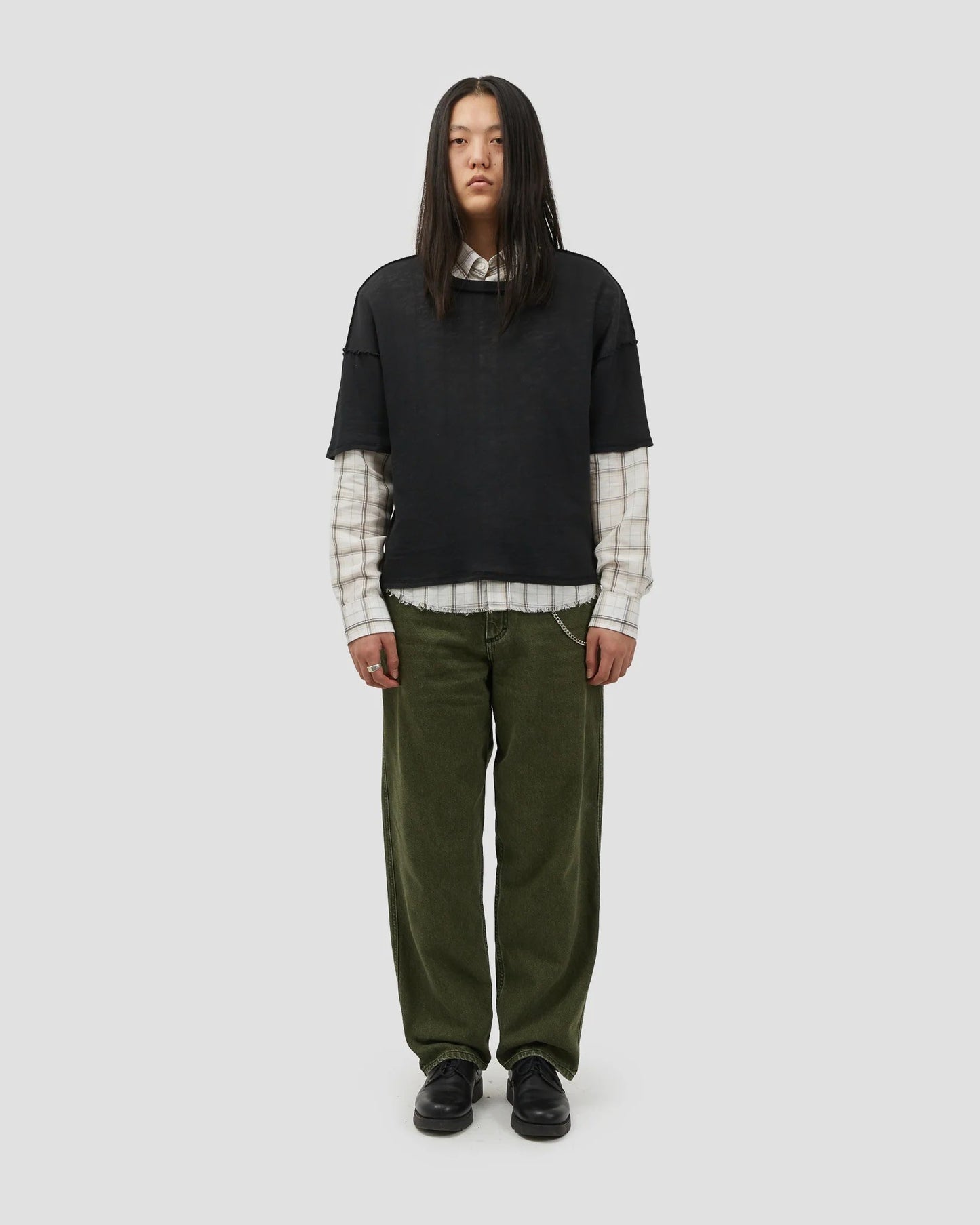 Office Shirt Linen Plaid