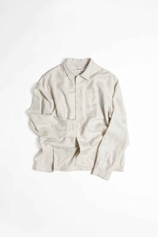 French Linen Chore Shirt - Ecru