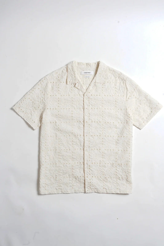 Embroidered Floral Shirt - Ivory