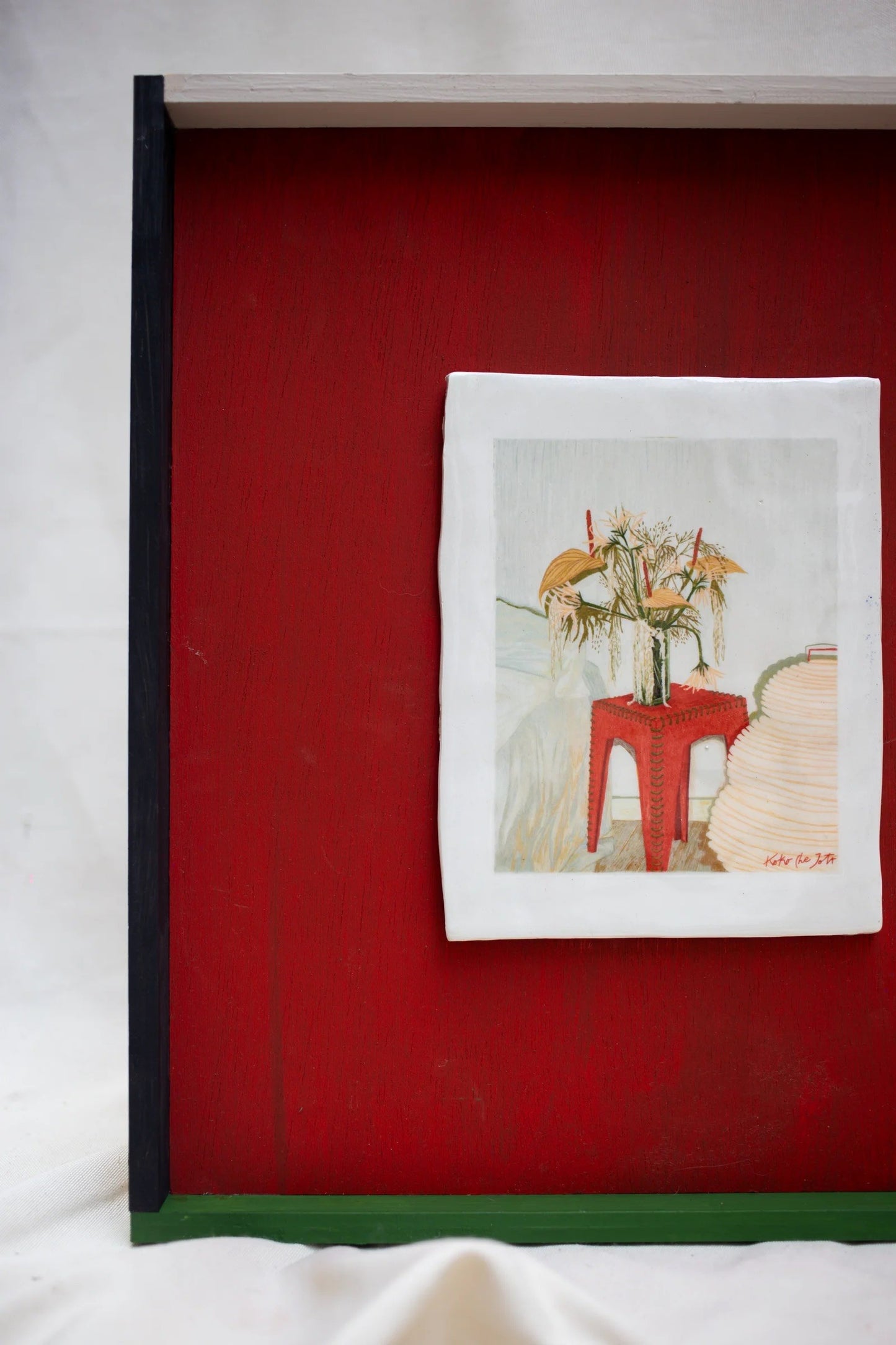 Minor Ceramic Painting - Flowers For Feify