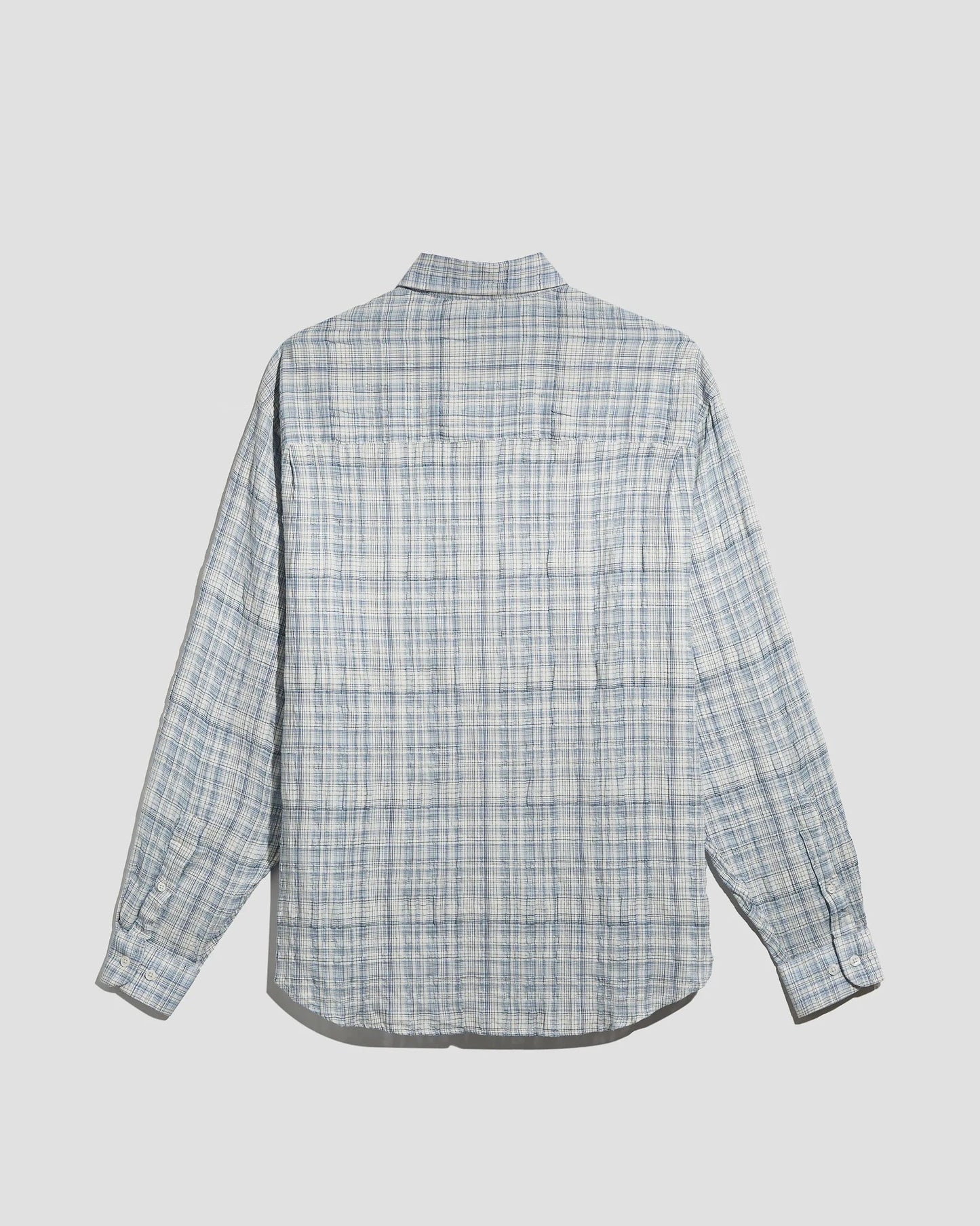 Oversized Shirt Textured Blue