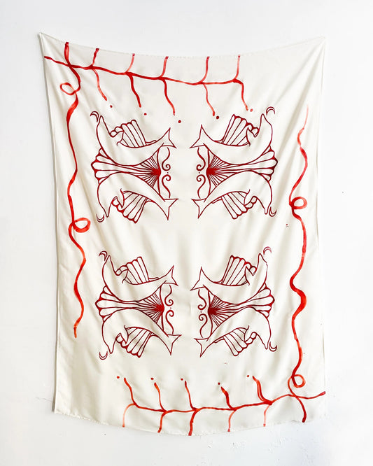 Sarong Cream - Dolphines & Shell