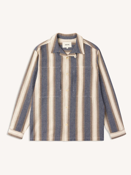 Durno Overshirt Navy Brown