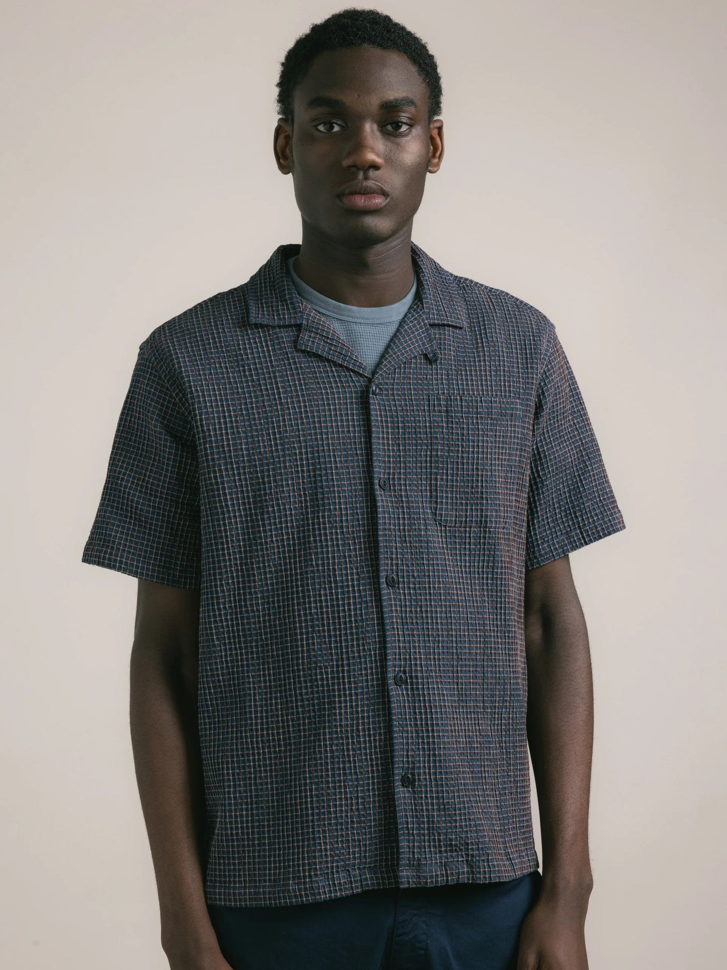Crammond Shirt Navy Check