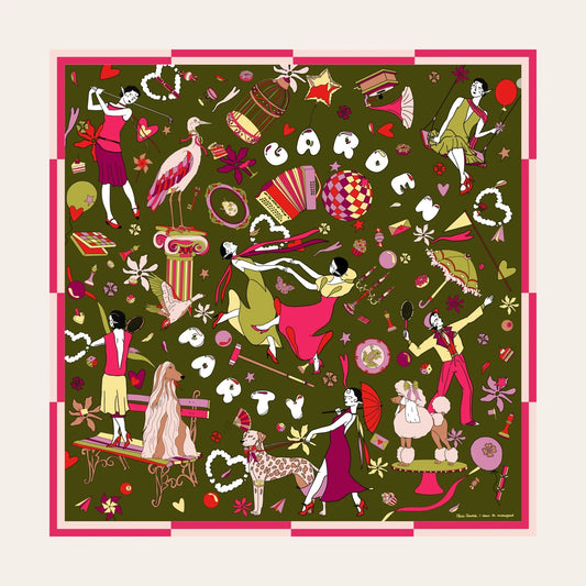 Silk scarf - Garden Party