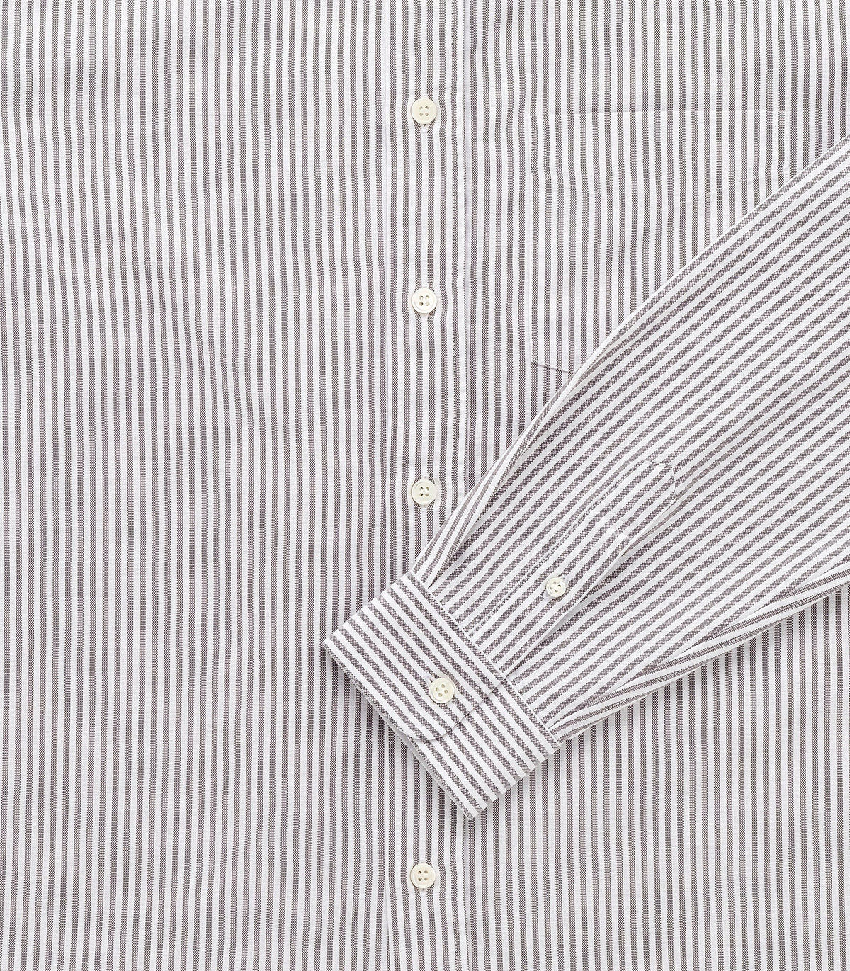 Beefy Cotton Oxford- Brown Stripe