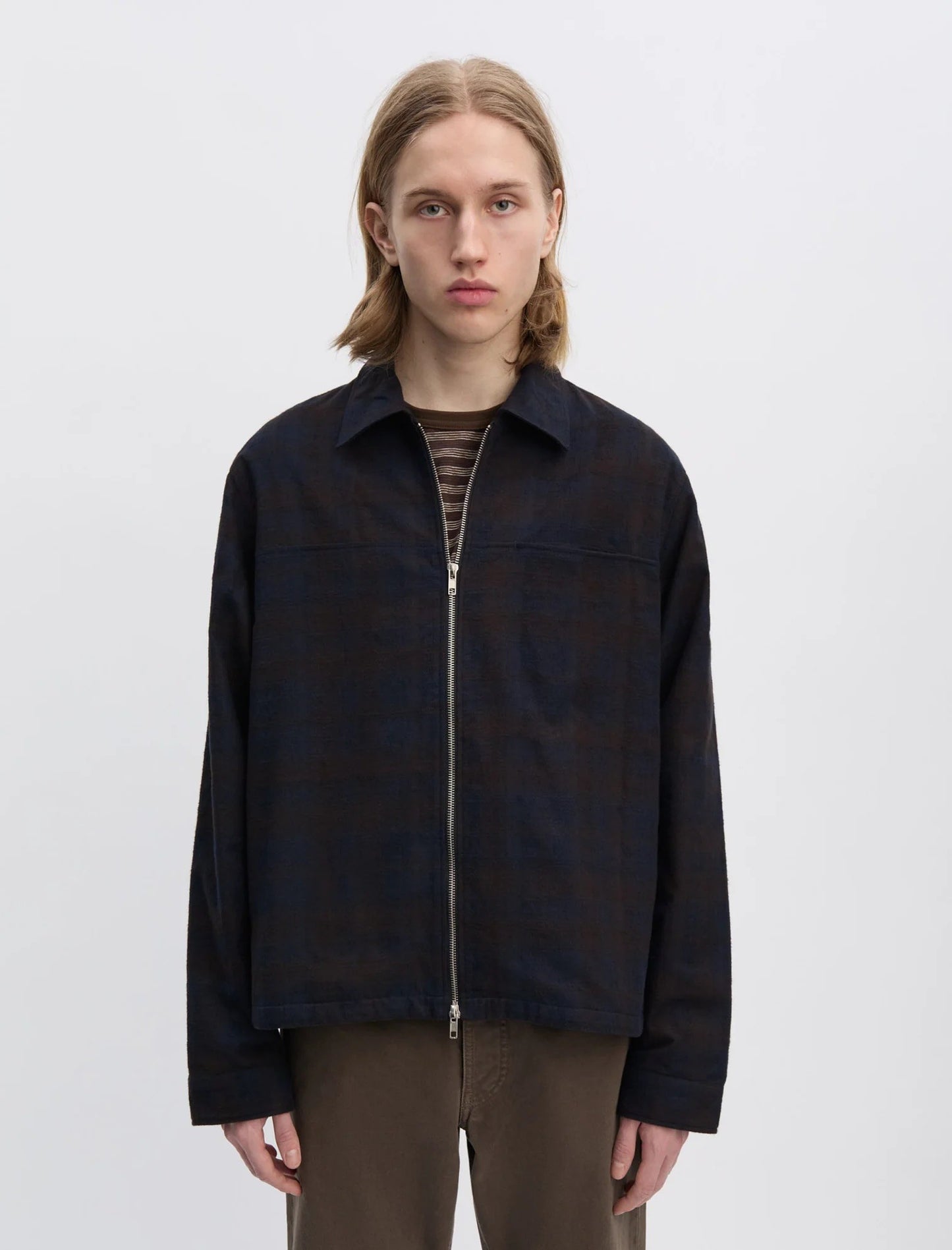 Overshirt 3.0 Navy Brown Check
