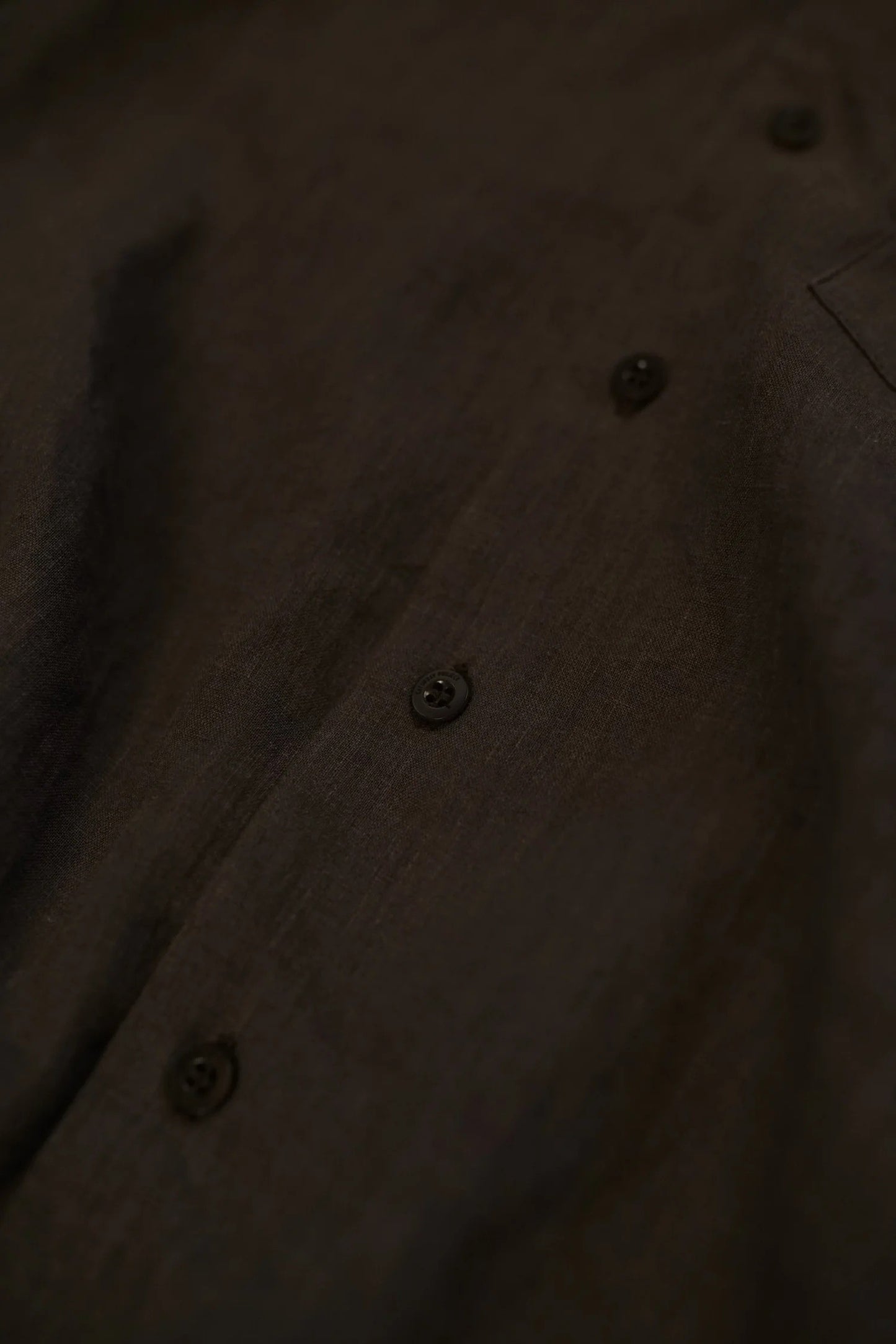 French Linen Camp Shirt - Chestnut