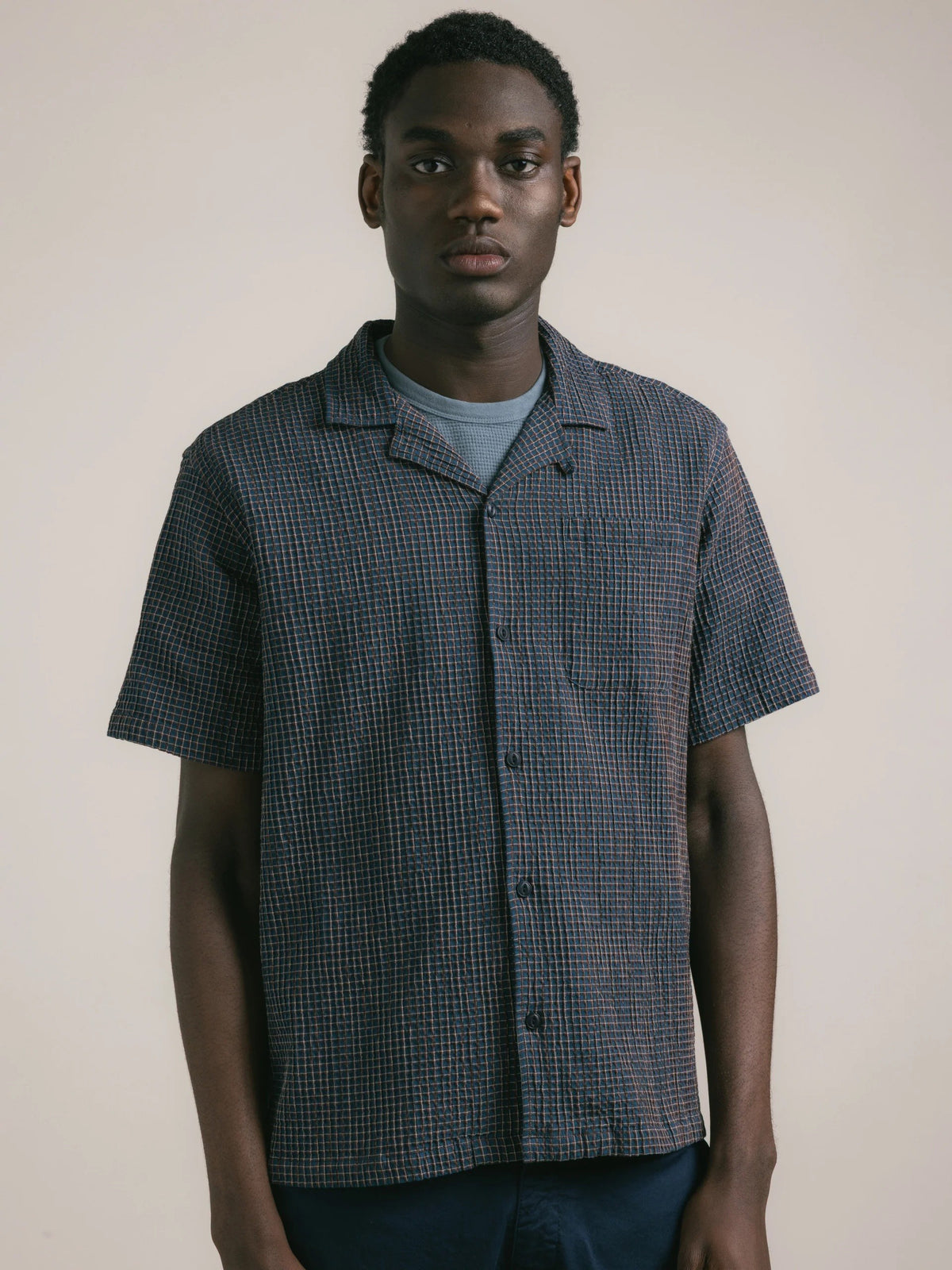 Crammond Navy Check Shirt