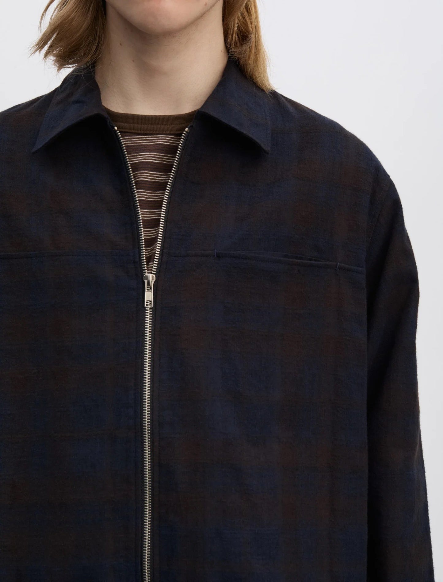 Overshirt 3.0 Navy Brown Check
