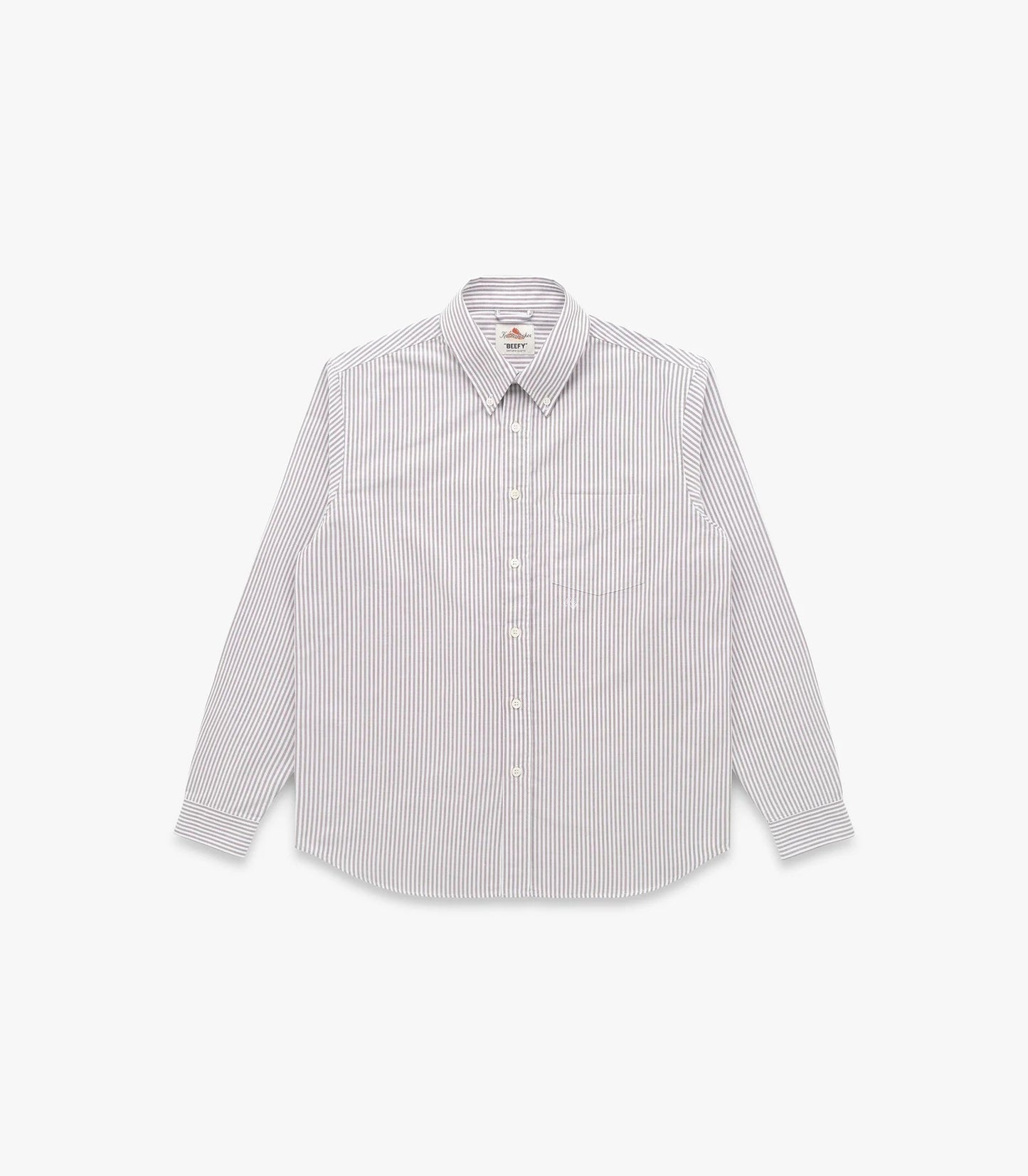 Beefy Cotton Oxford- Brown Stripe