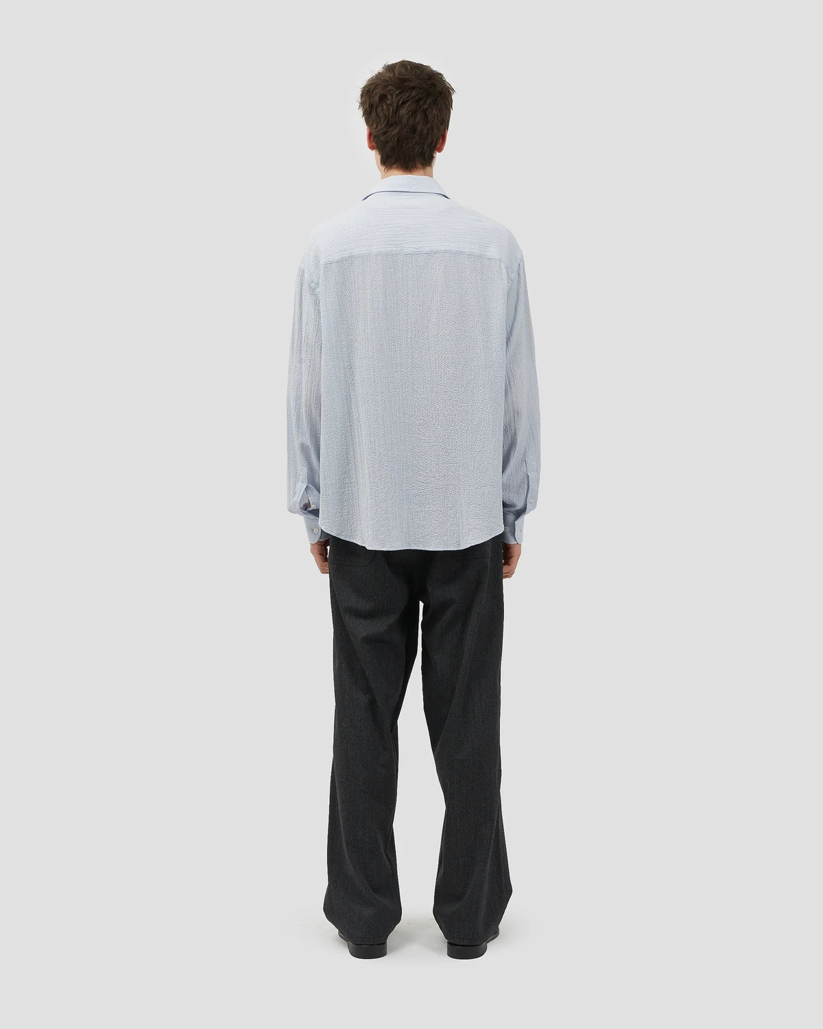 Oversized Shirt Seersucker Light Blue