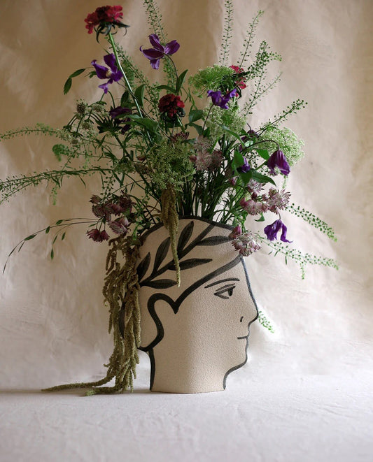 'Artemis - Black' Ceramic Vase