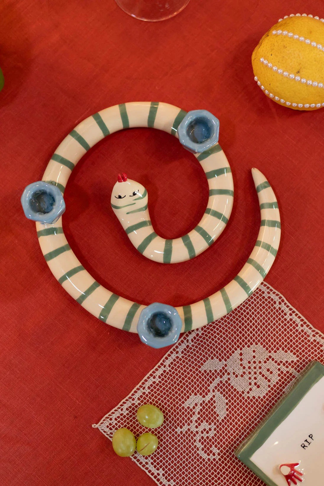 Sneaky Stripes Candleholder