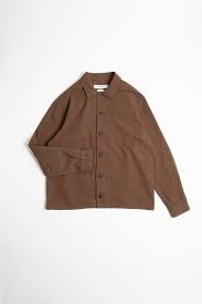 Seersucker Overshirt - Brown Stripe