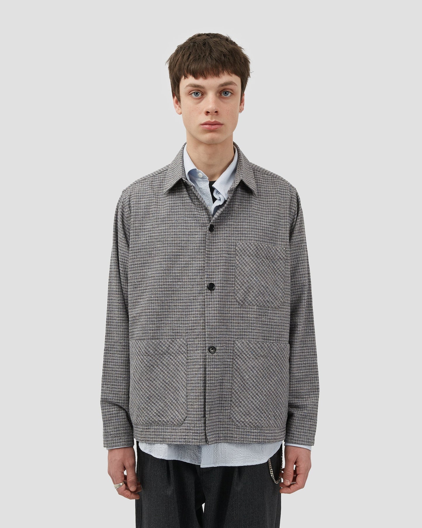 Overshirt Plaid Grey