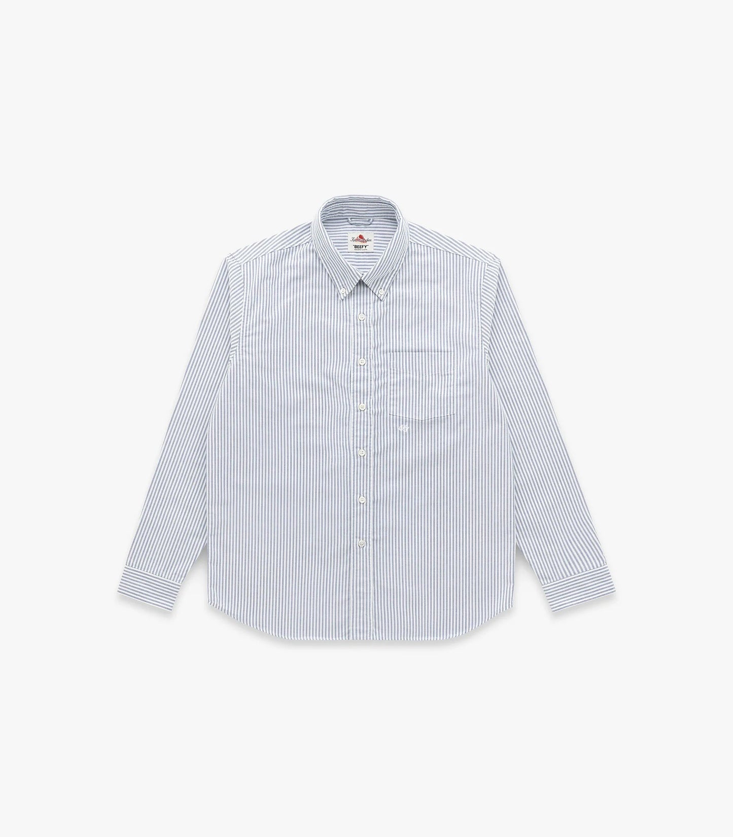 Beefy Coton Oxford - Navy Stripe