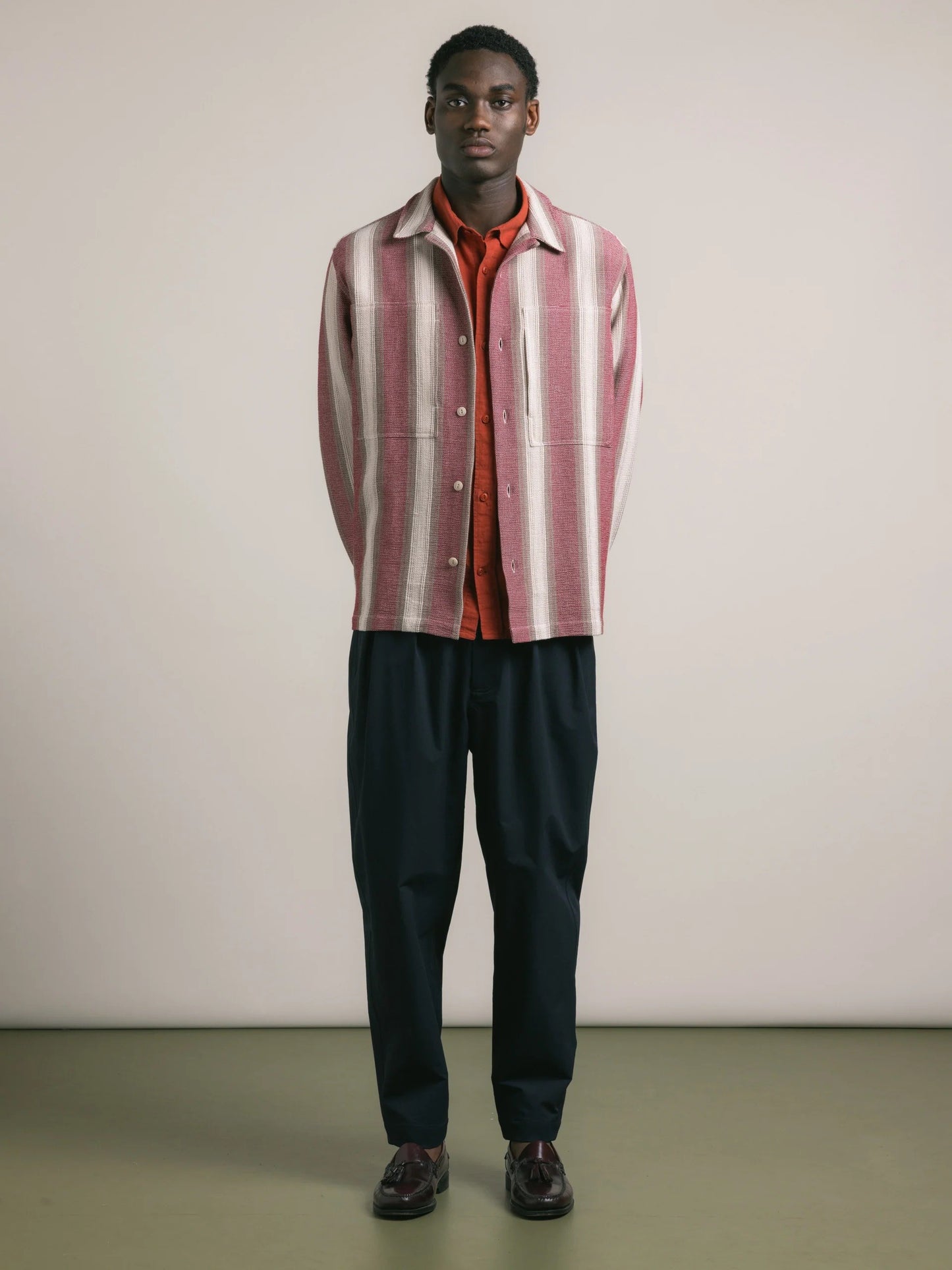 Durno Overshirt Red Brown