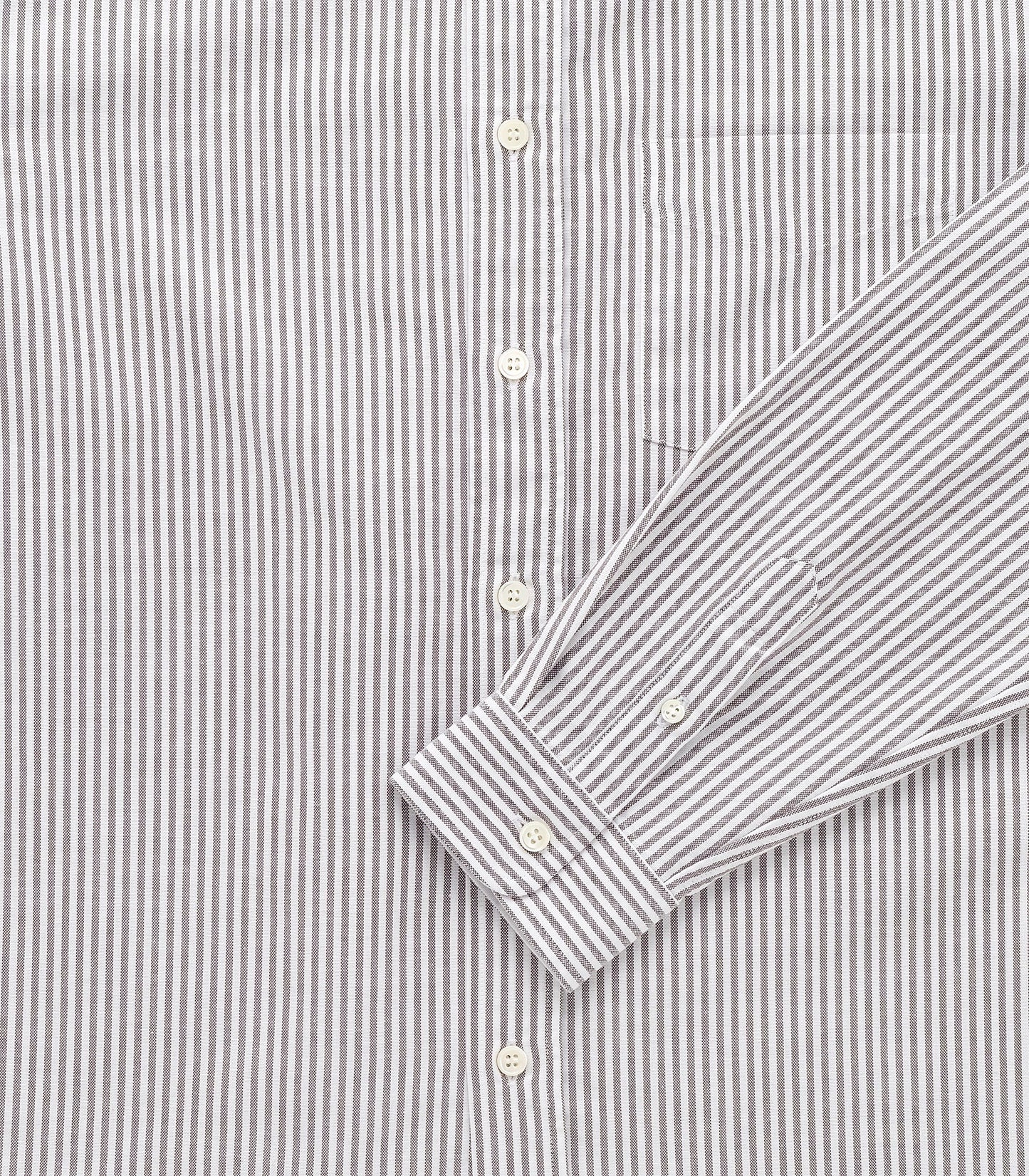 Beefy Cotton Oxford- Brown Stripe