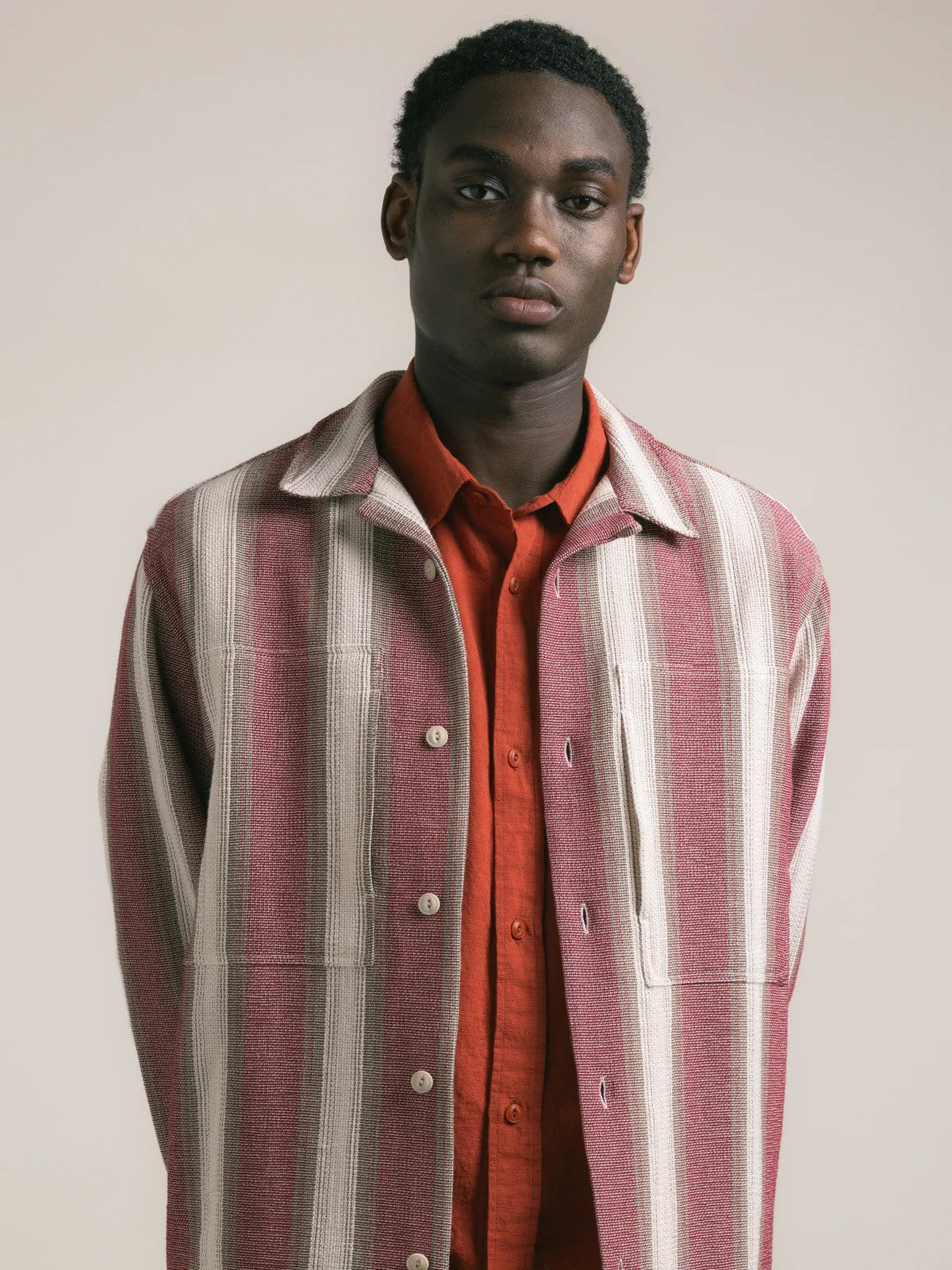Durno Overshirt Red Brown