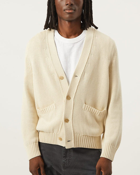 Acid Wash Cardigan - Natural