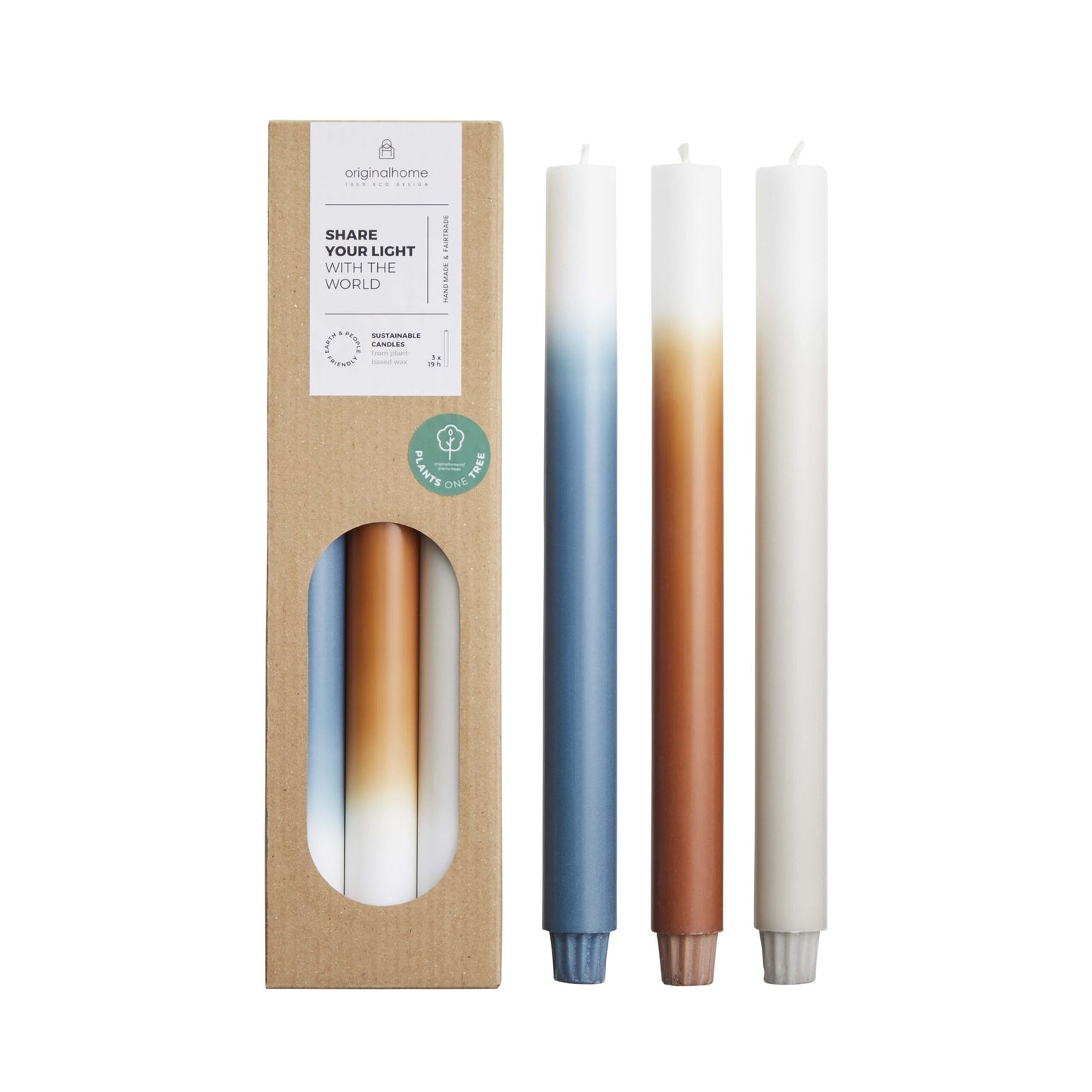 Gradient Candles - Set of 3
