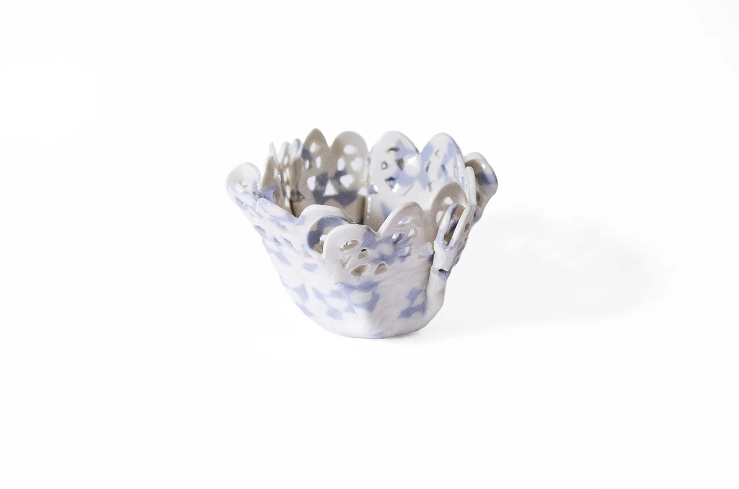 Nerikomi Floral Pattern Lace Candle Holder