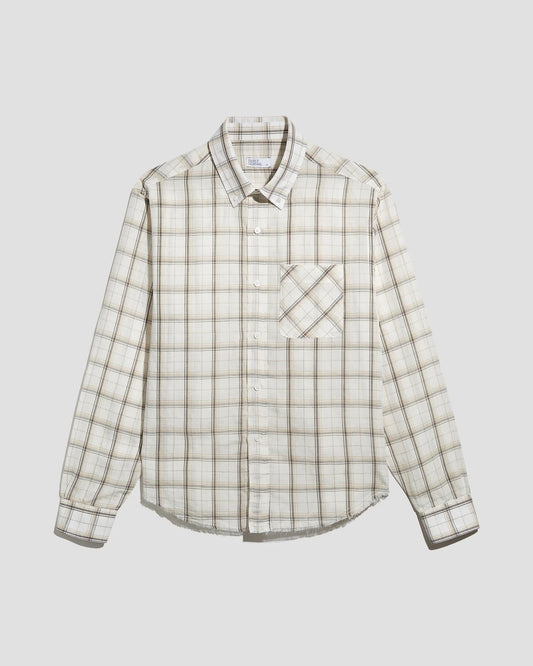 Office Shirt Linen Plaid