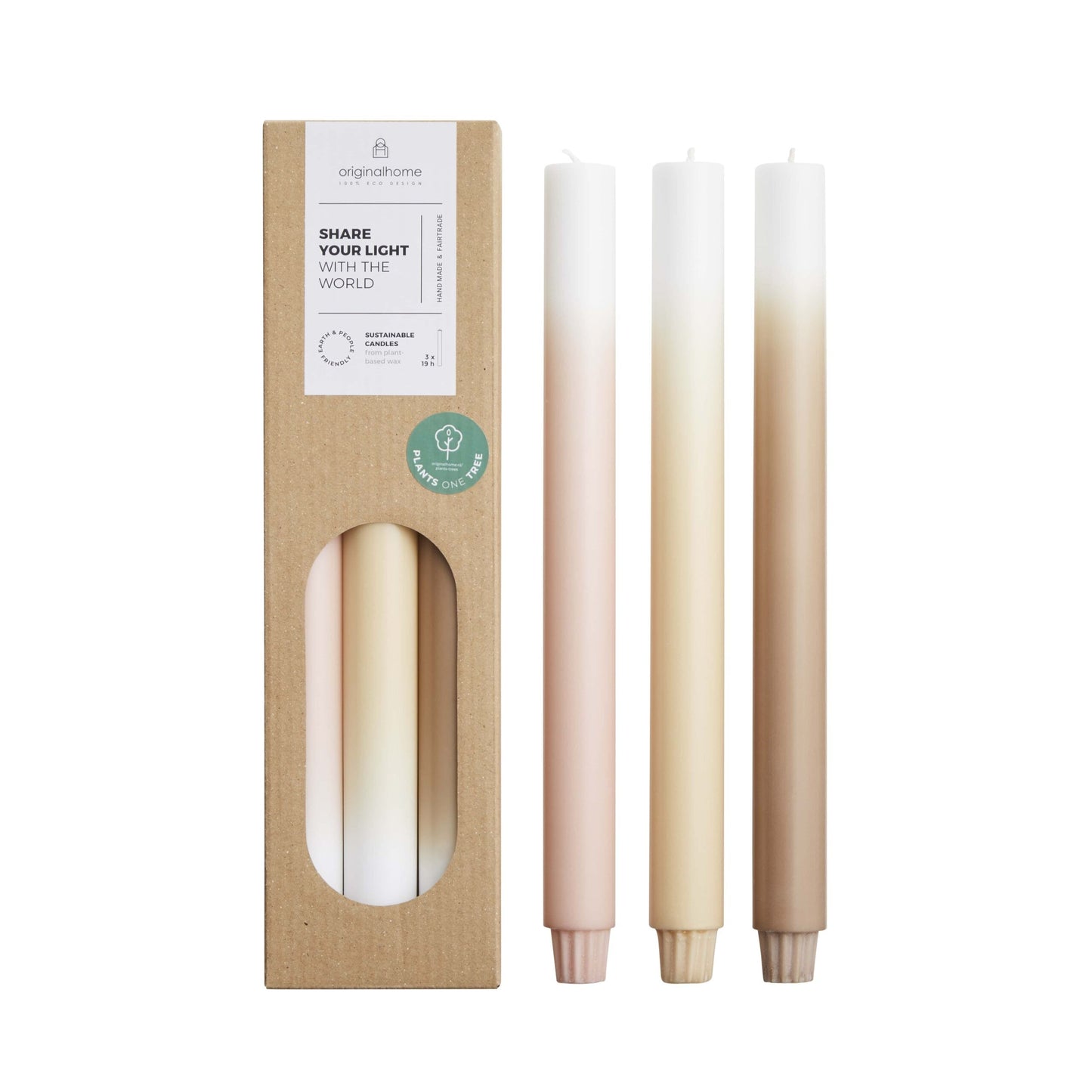 Gradient Candles - Set of 3