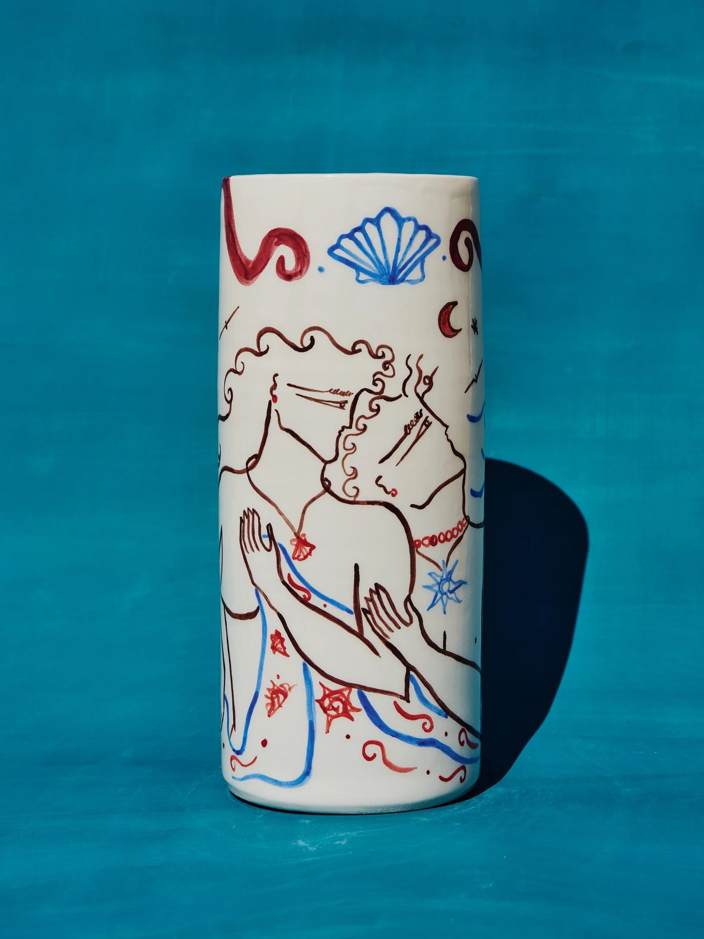 Ceramic Vase - Eros & Psyche
