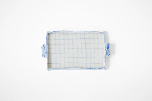 Nerikomi Check Pattern Origami Plate Bundle