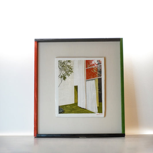 Major Ceramic Painting - Red Yard
