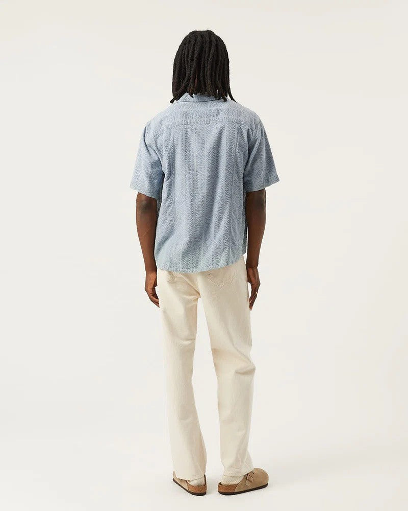 Striped Seersucker Shirt - Indigo