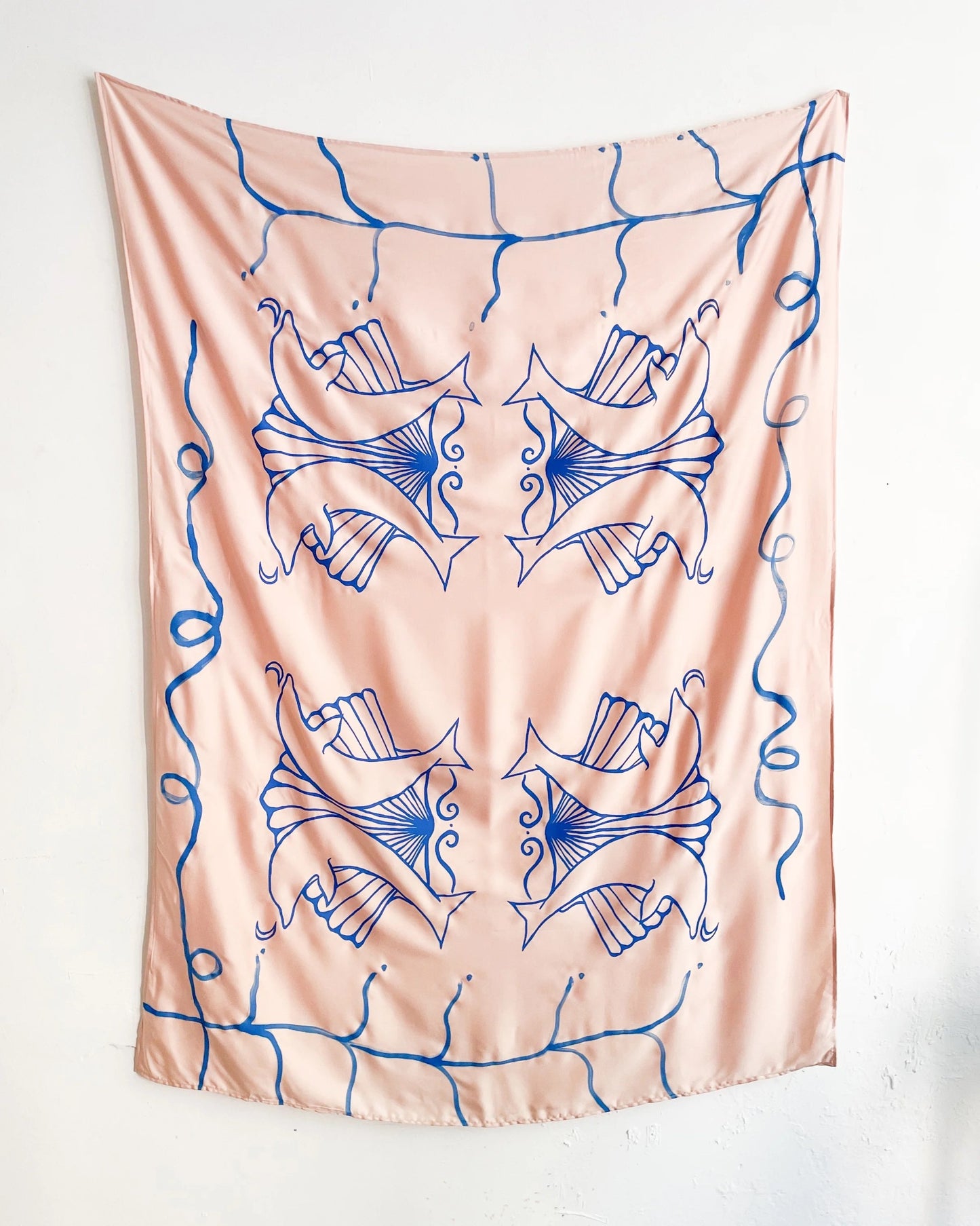 Sarong Pink - Dolphines & Shell