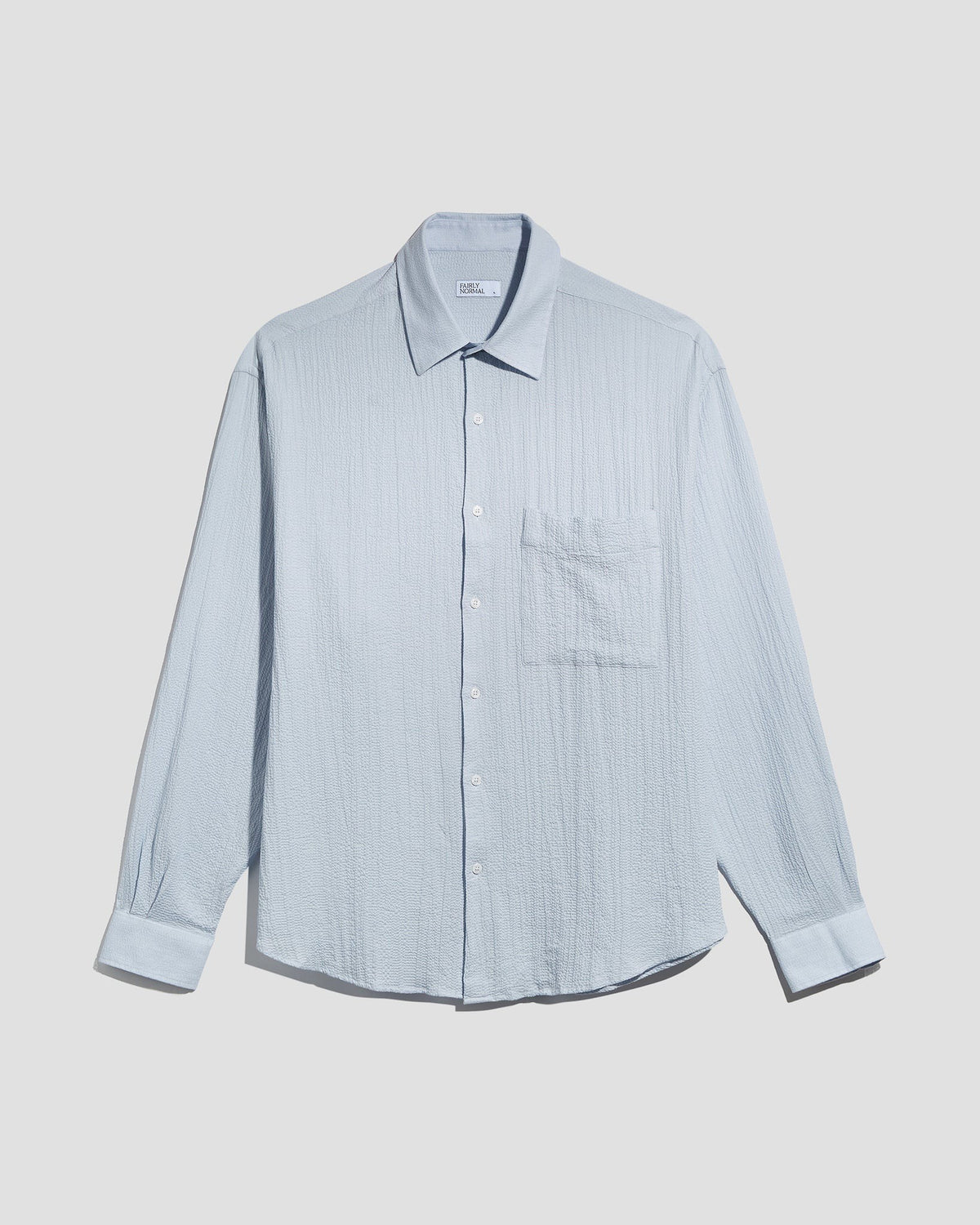 Oversized Shirt Seersucker Light Blue