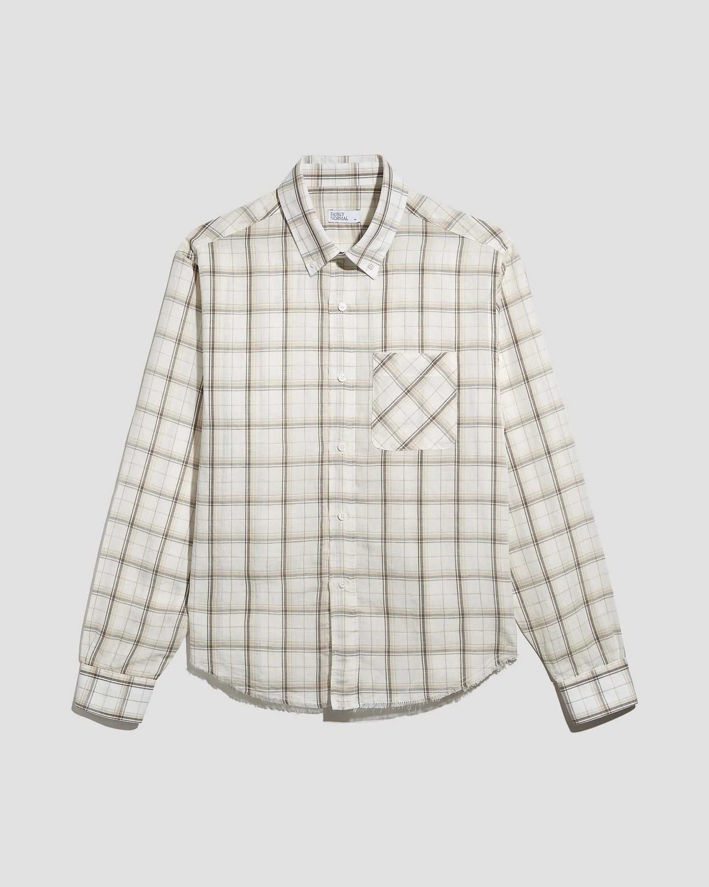 Office Shirt Linen Plaid