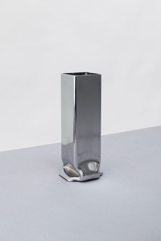 Pressure Vase Square Tall, Chrome