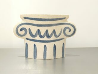 ‘Greek Column’ Ceramic Vase