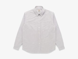 Beefy Cotton Oxford- Brown Stripe