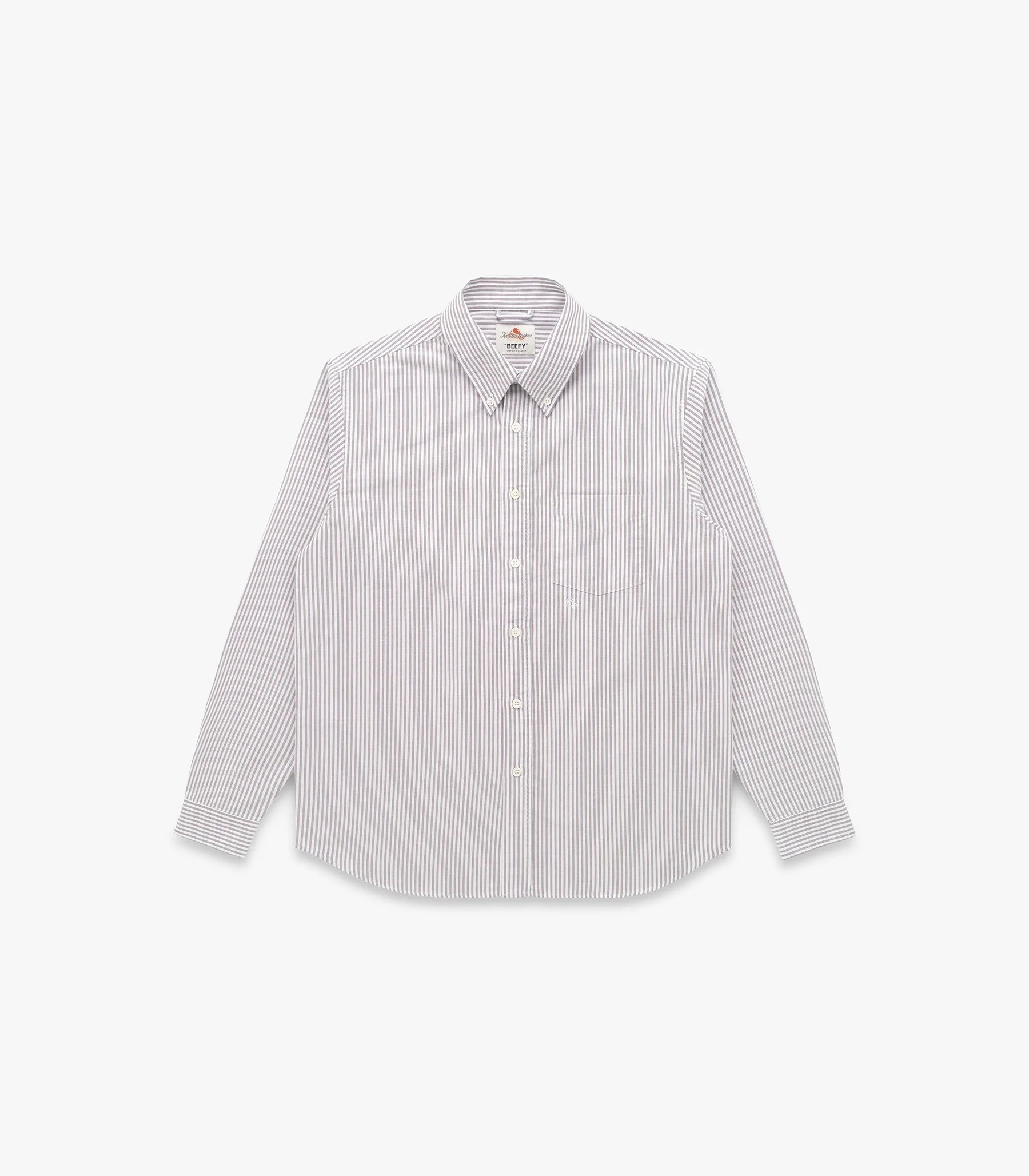 Beefy Cotton Oxford- Brown Stripe