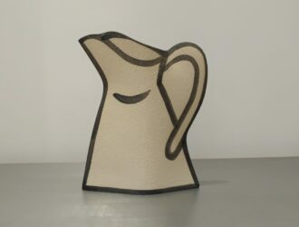 ‘Morandi Pitcher - Black’ Ceramic Vase